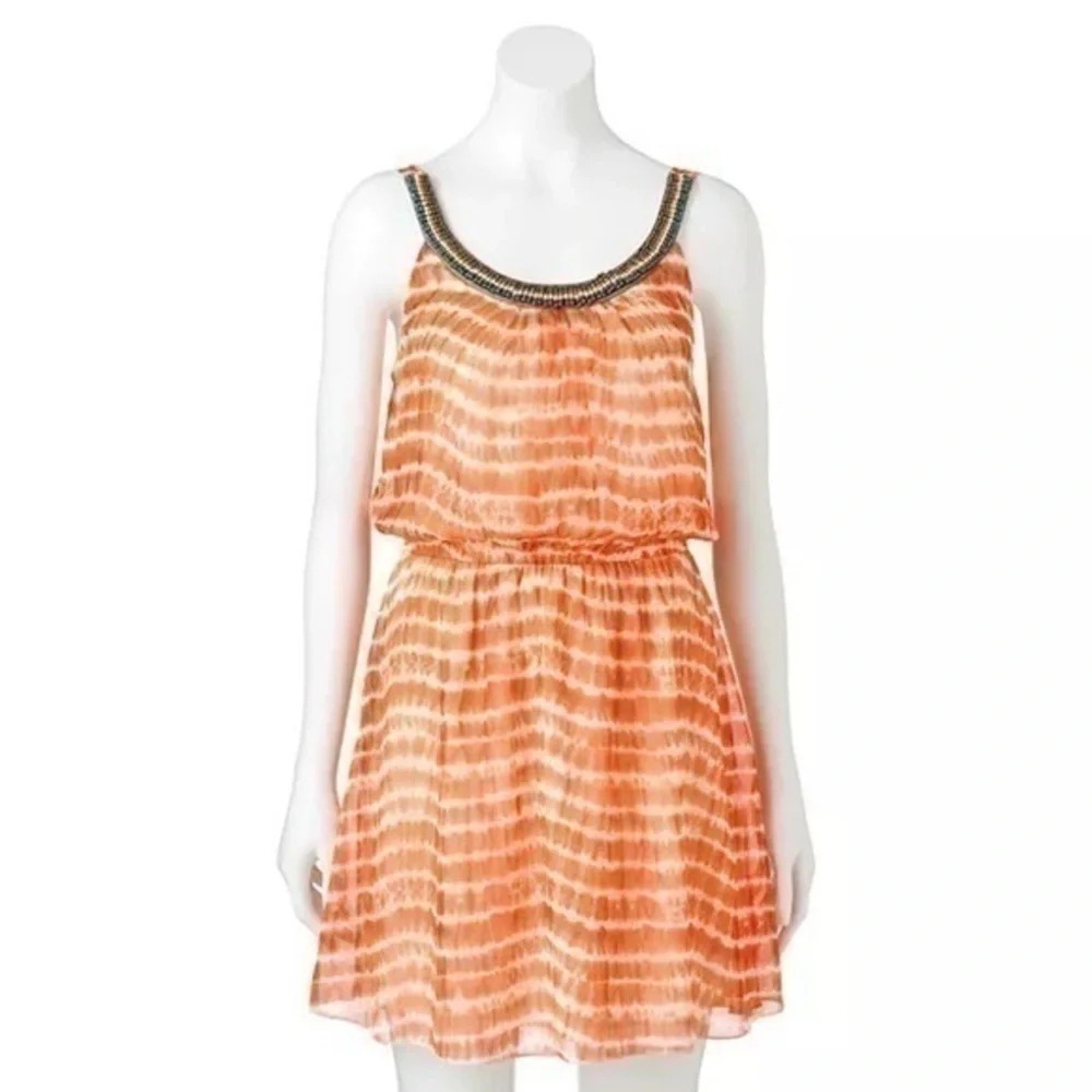 Beaded Mini Tank Dress - Picture 2 of 6